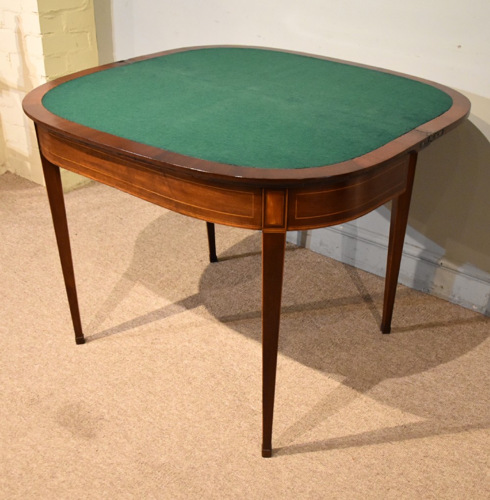 18th Century Mahogany Cross-banded Card Table View VII