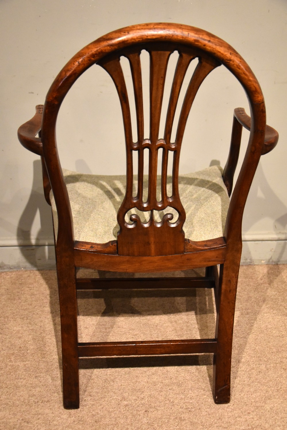 Late 18th Century Hepplewhite Carved Mahogany Armchair View V