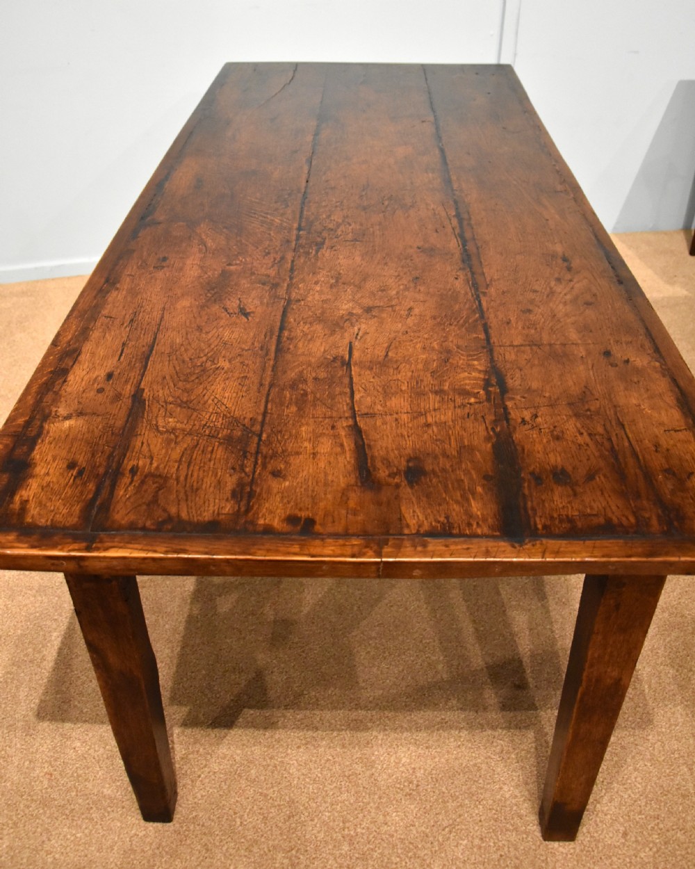19th Century Oak French Farmhouse Table View VI
