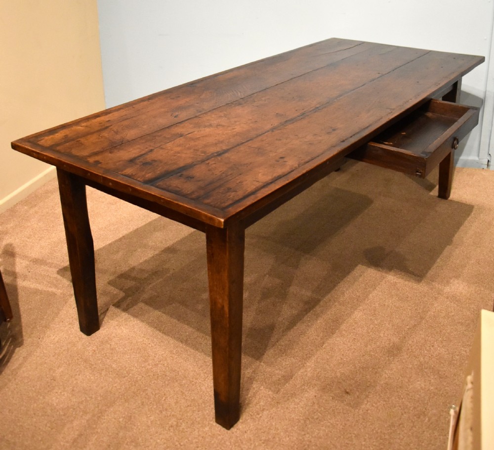 19th Century Oak French Farmhouse Table View VII