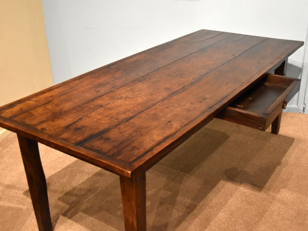 19th Century Oak French Farmhouse Table View VIII