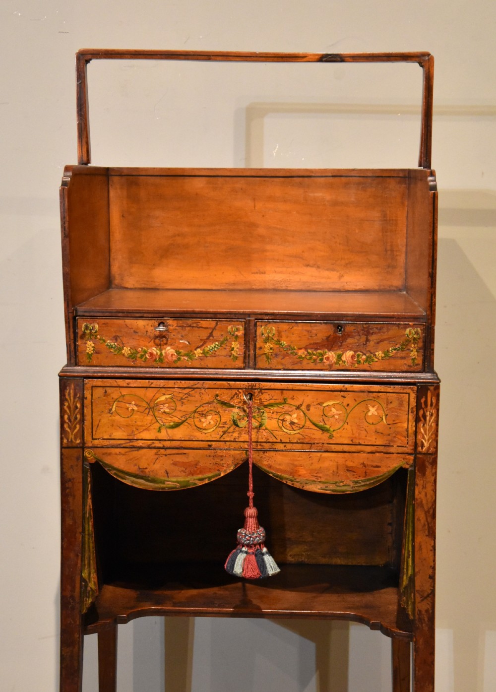 Painted Satin Birch and Cedar Wood Bonheur Du Jour View II