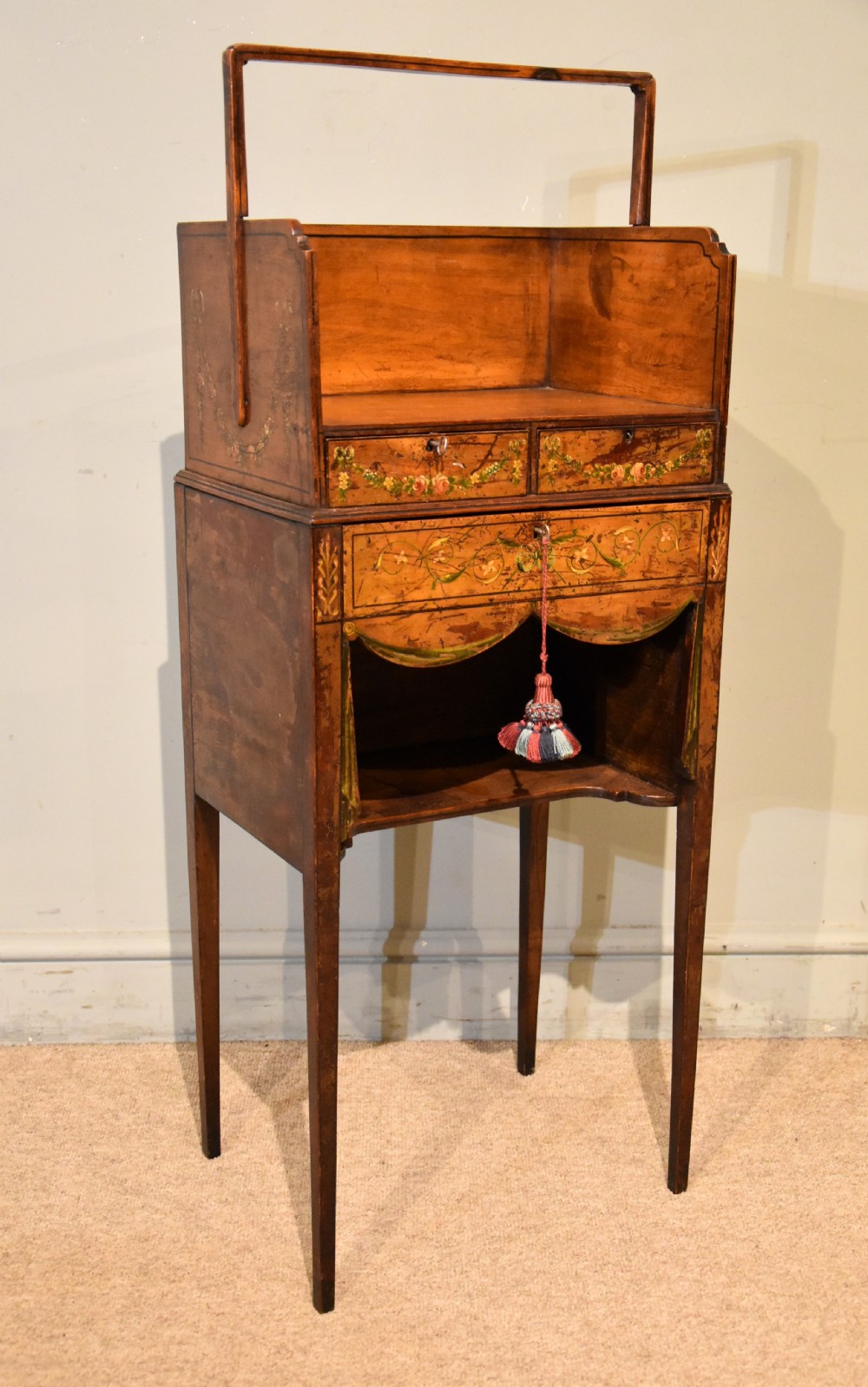 Painted Satin Birch and Cedar Wood Bonheur Du Jour View VIII