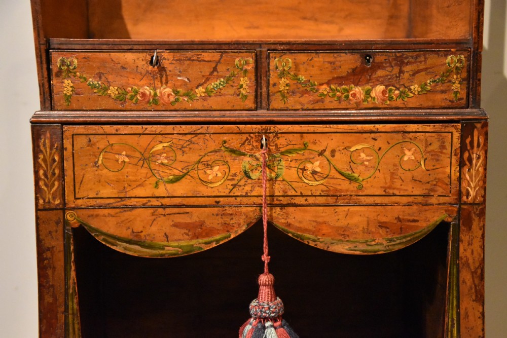 Painted Satin Birch and Cedar Wood Bonheur Du Jour View IX
