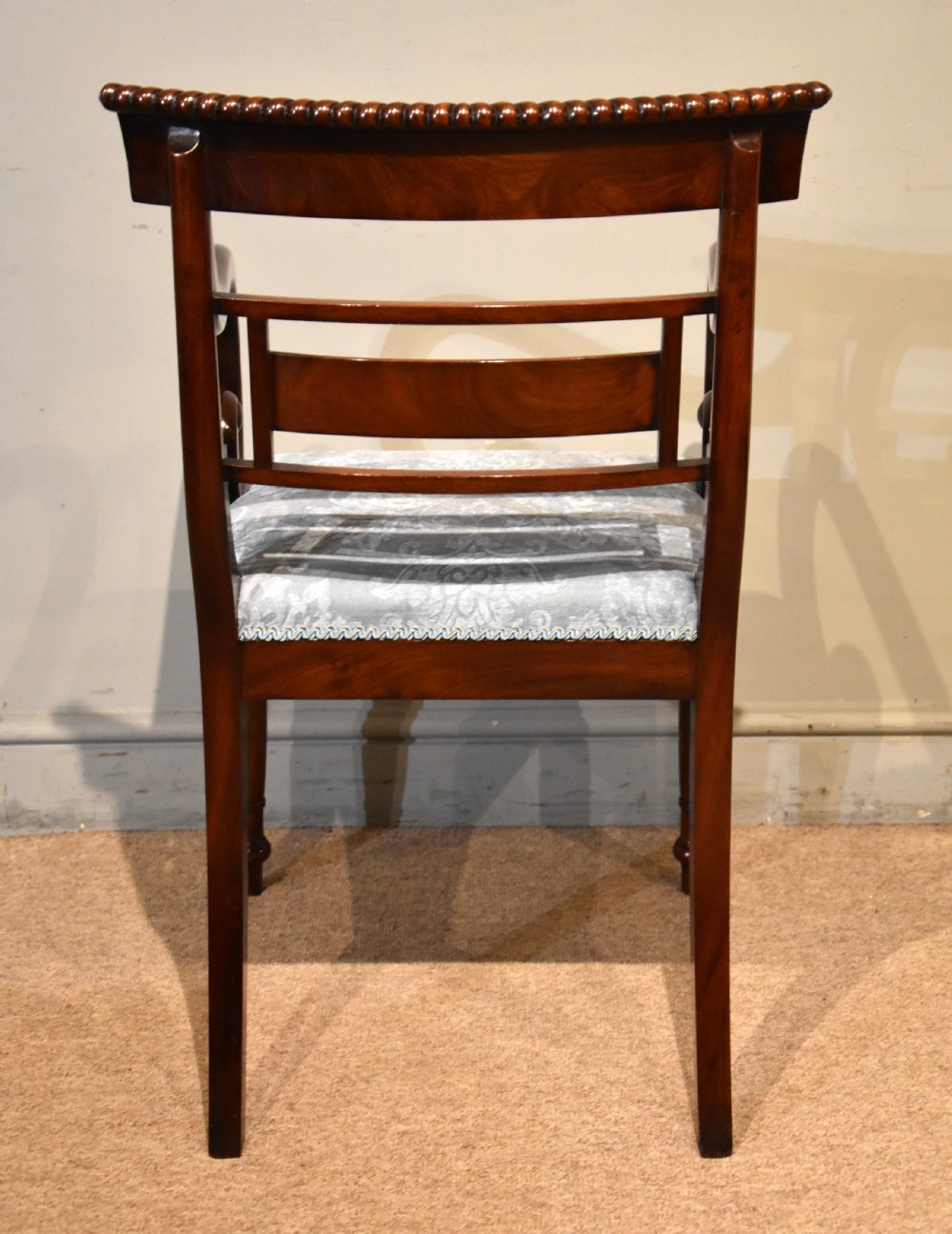 Large Regency Mahogany Open Armchair View V