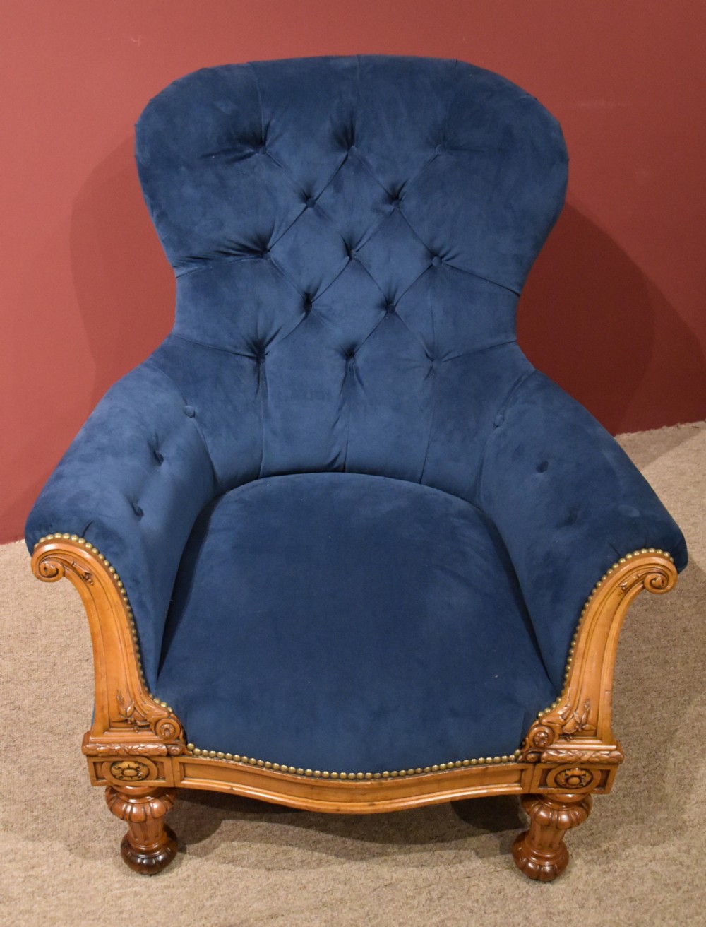Mid 19th century Satin Birch Armchair