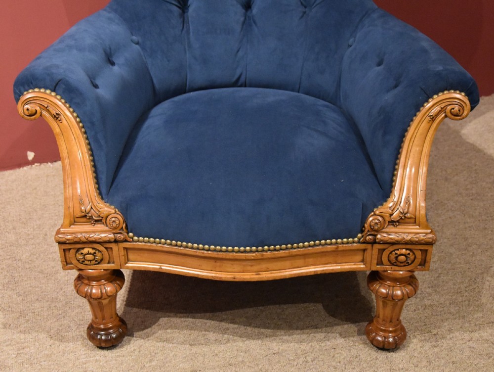 Mid 19th century Satin Birch Armchair View II