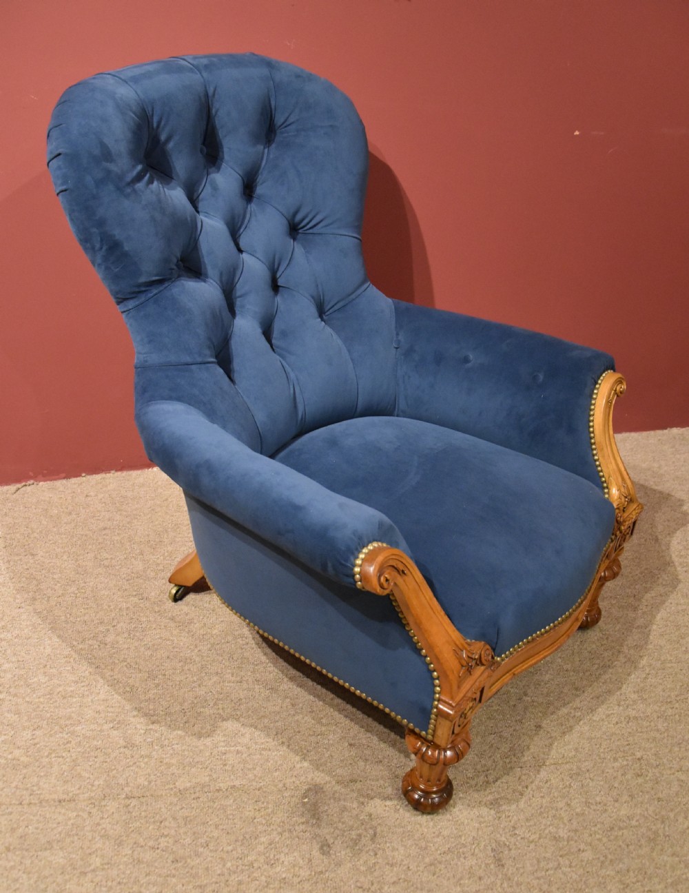 Mid 19th century Satin Birch Armchair View III