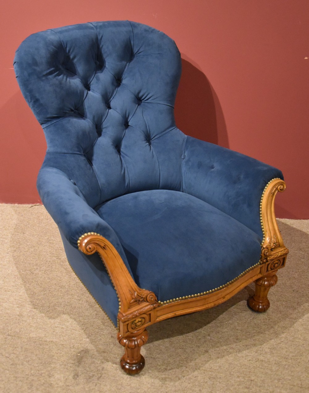 Mid 19th century Satin Birch Armchair View IV