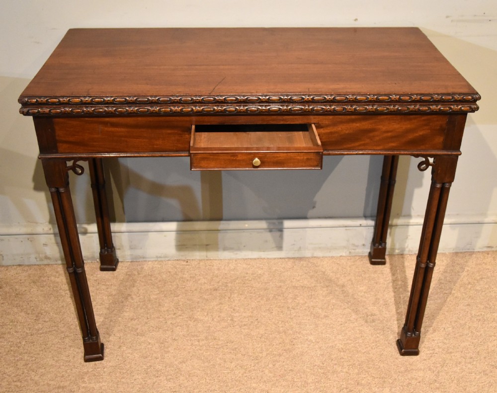 Chinese Chippendale 18th Century mahogany tea table View II