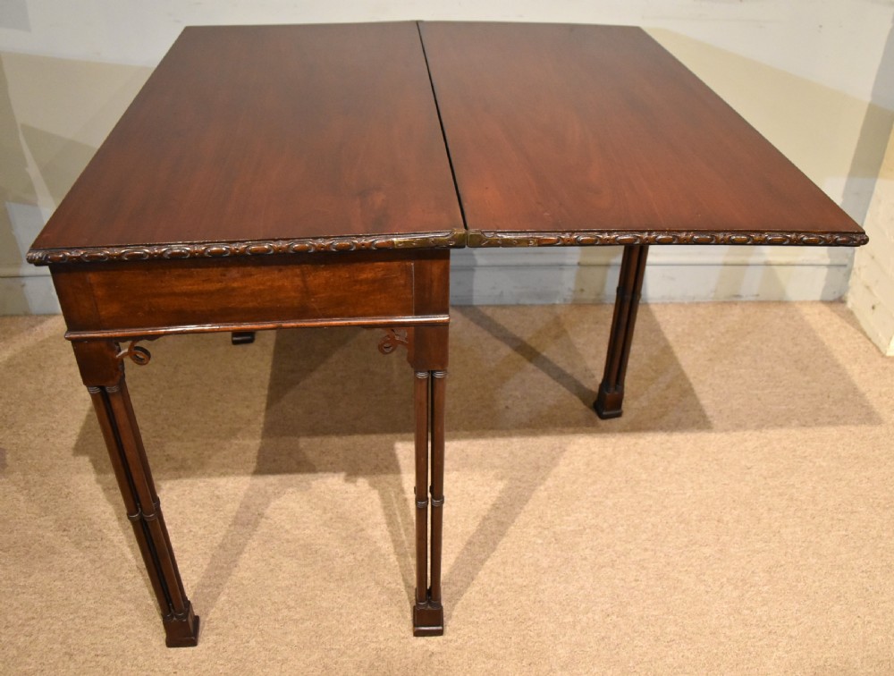 Chinese Chippendale 18th Century mahogany tea table View IV