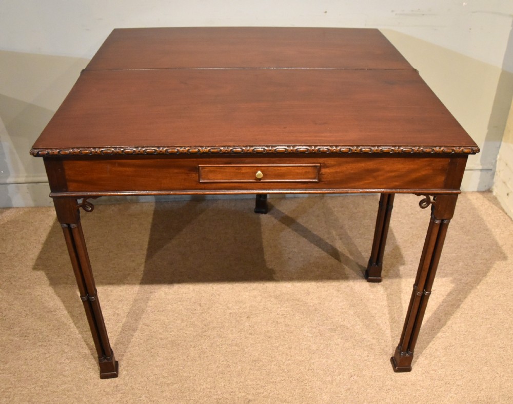 Chinese Chippendale 18th Century mahogany tea table View V
