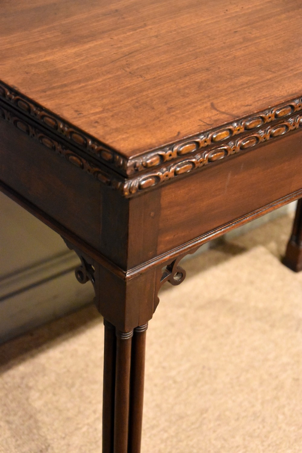Chinese Chippendale 18th Century mahogany tea table View VIII