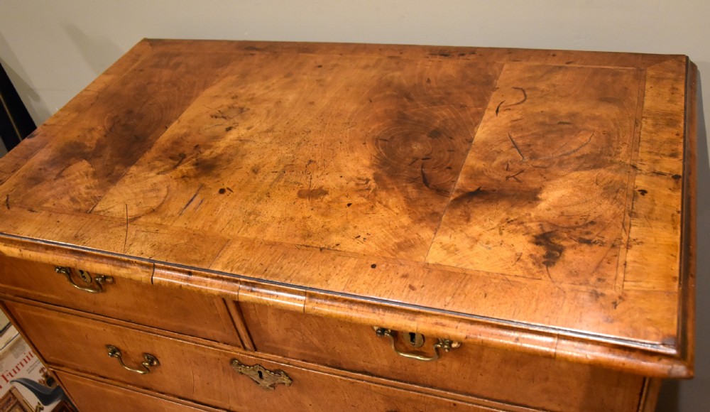 walnut veneered George I chest of drawers View III