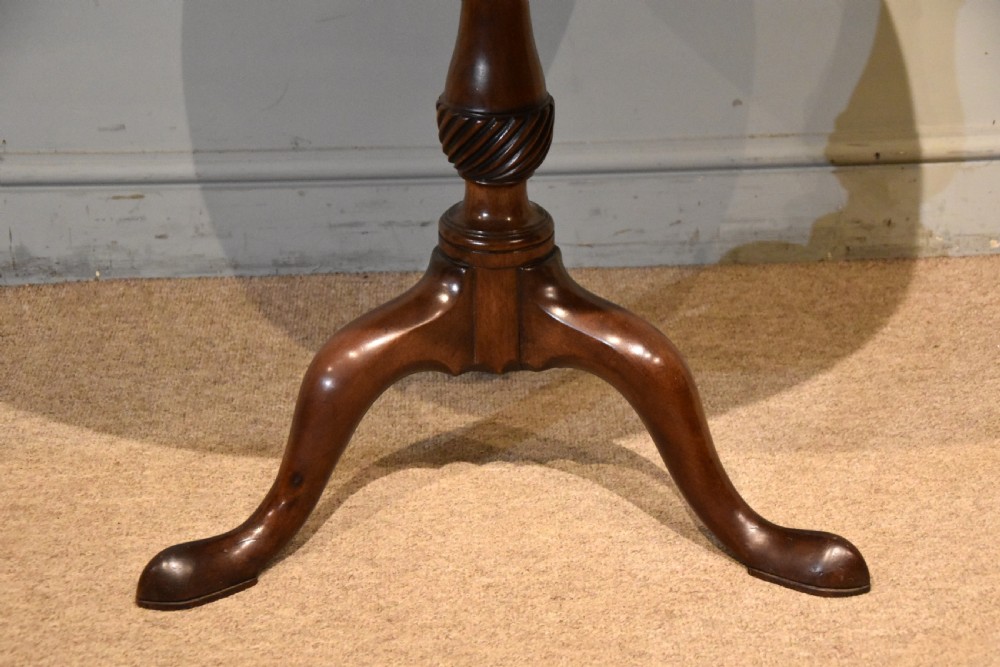 late 18th mahogany single piece tripod table View III