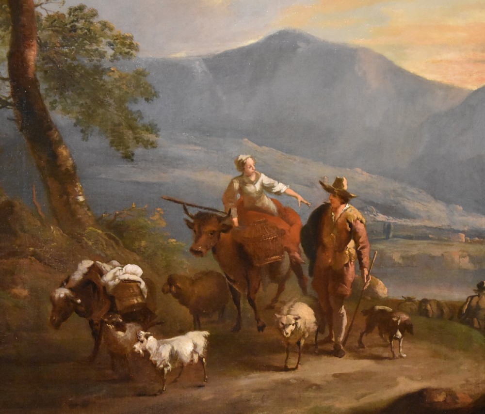 Oil Painting circle of Nicolaes Berchem 