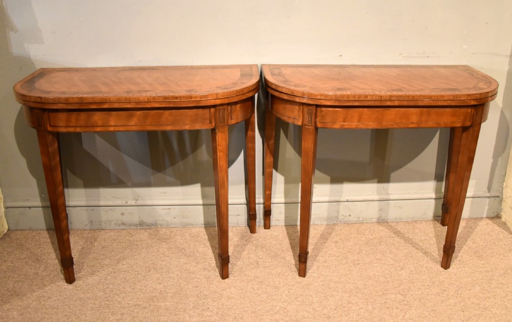 Pair of late 18th century satinwood tables View II