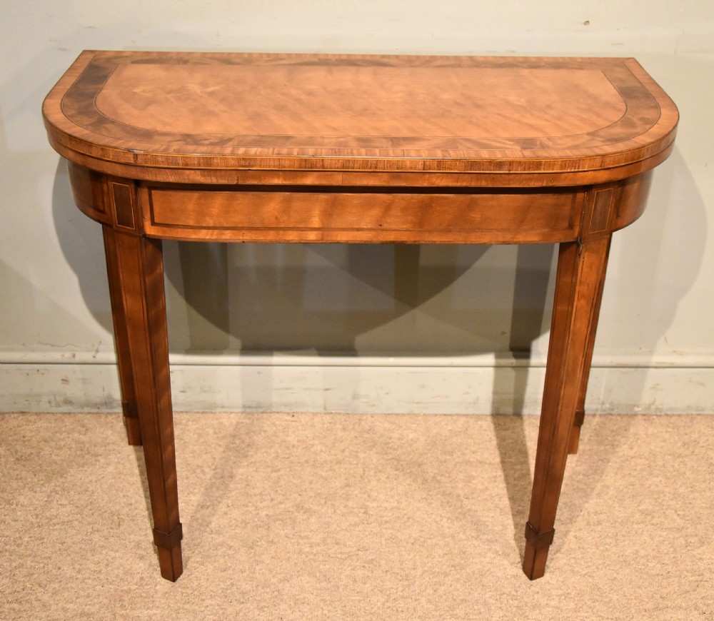 Pair of late 18th century satinwood tables View V
