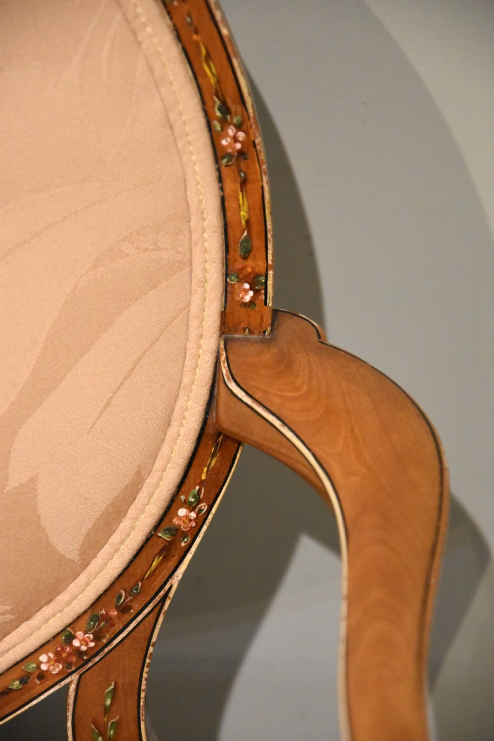 19th Century satinwood painted sofa View III