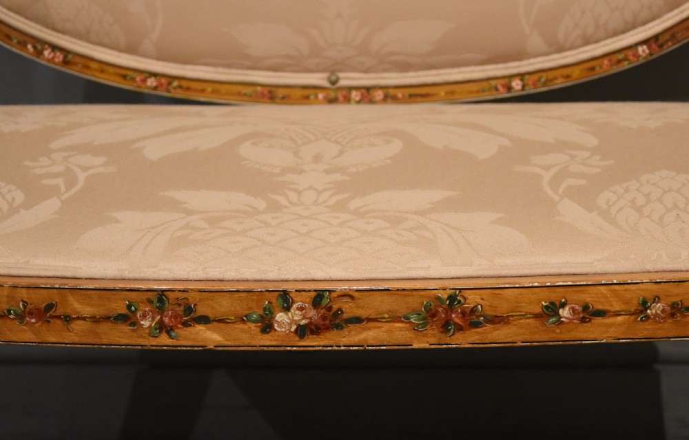 19th Century satinwood painted sofa View IV