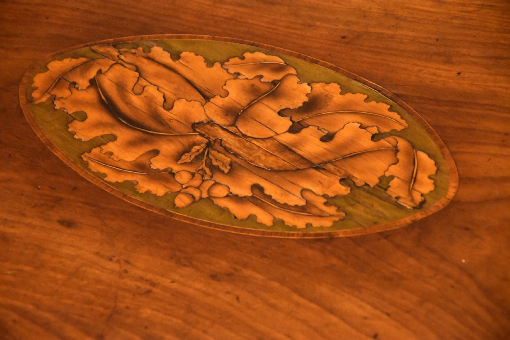 George III mahogany oval tray on stand View III