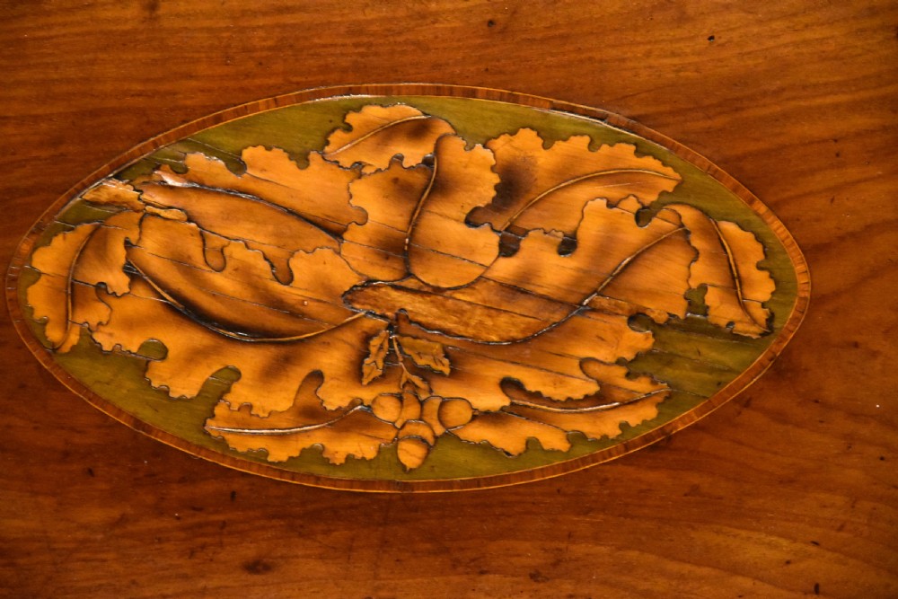 George III mahogany oval tray on stand View VI