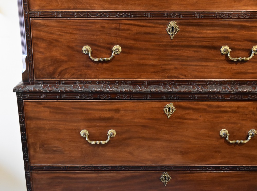 Mid 18th century mahogany carved chest on chest View IV