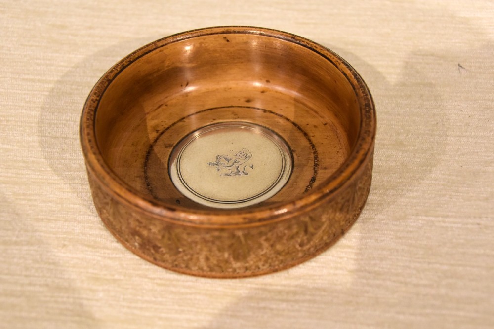 18th Century rolled paper bottle coaster View V