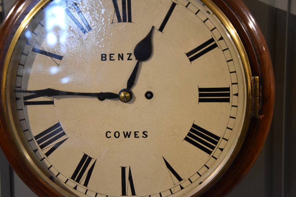 Striking Dial Clock signed Benzie, Cowes View VI