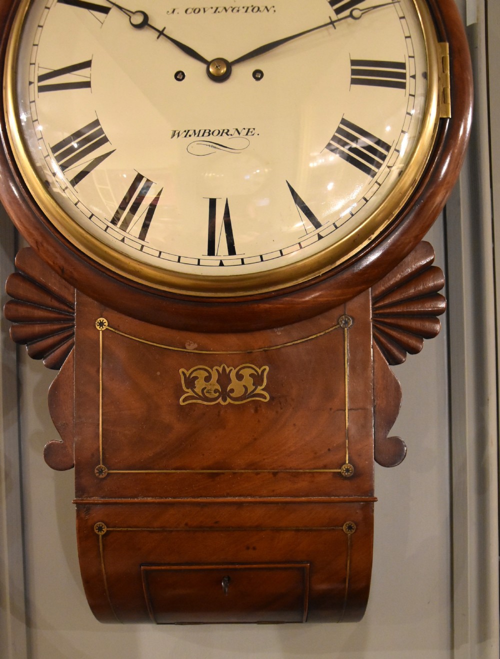 English striking drop dial signed J. Covington, Wimbourne View II