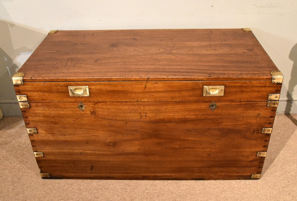 A large camphor wood campaign chest