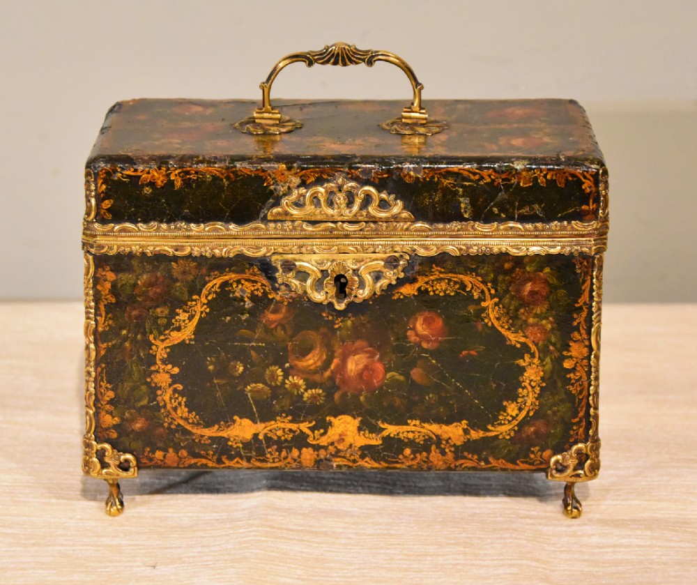 Mid 18th century Japaned tea chest