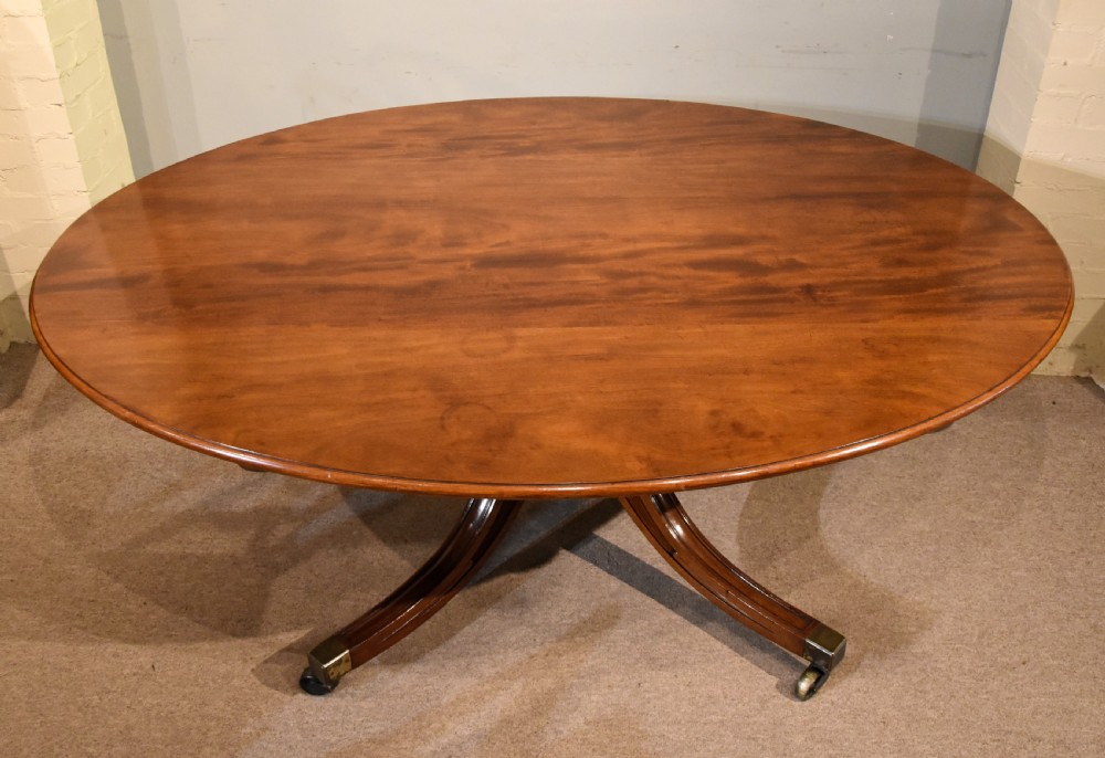  large Oval mahogany dining/breakfast table regency period View II