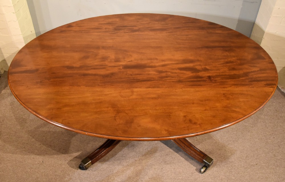  large Oval mahogany dining/breakfast table regency period View III