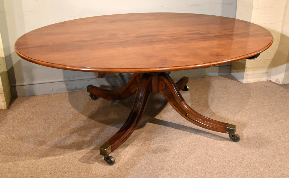  large Oval mahogany dining/breakfast table regency period View IV