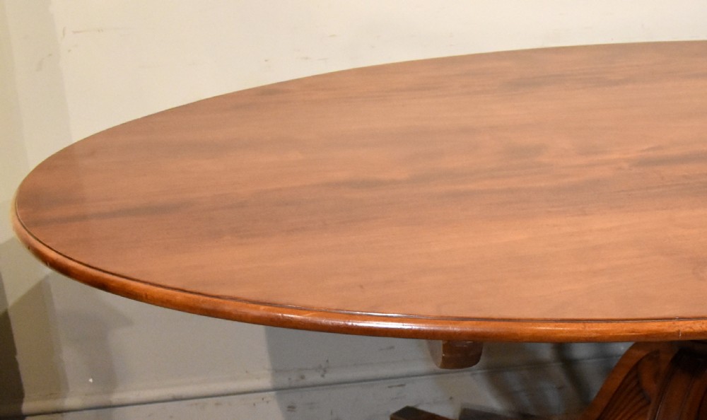  large Oval mahogany dining/breakfast table regency period View V