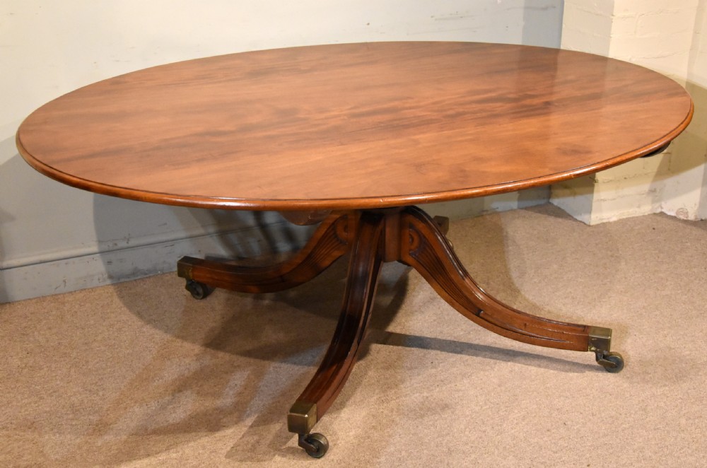  large Oval mahogany dining/breakfast table regency period View VI