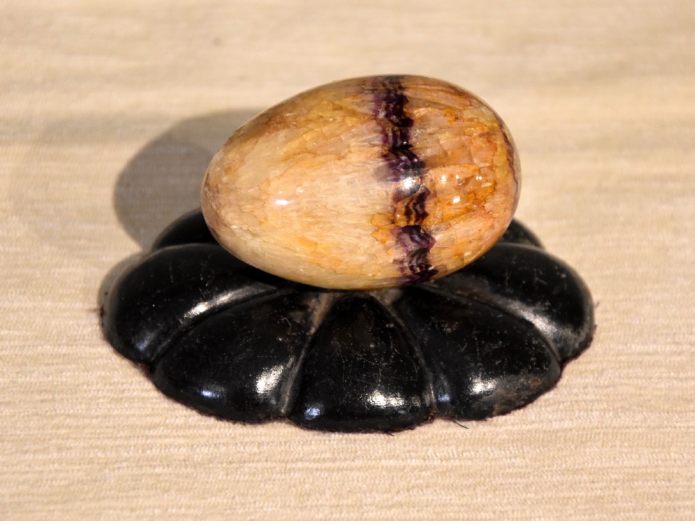 19th century Blue John egg desk weight 