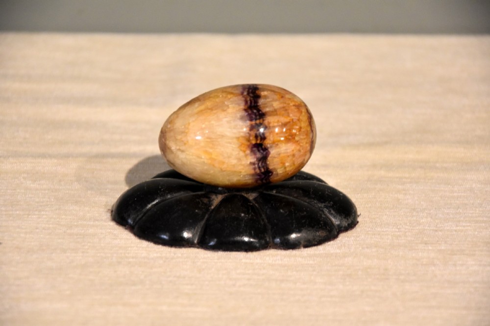 19th century Blue John egg desk weight  View II