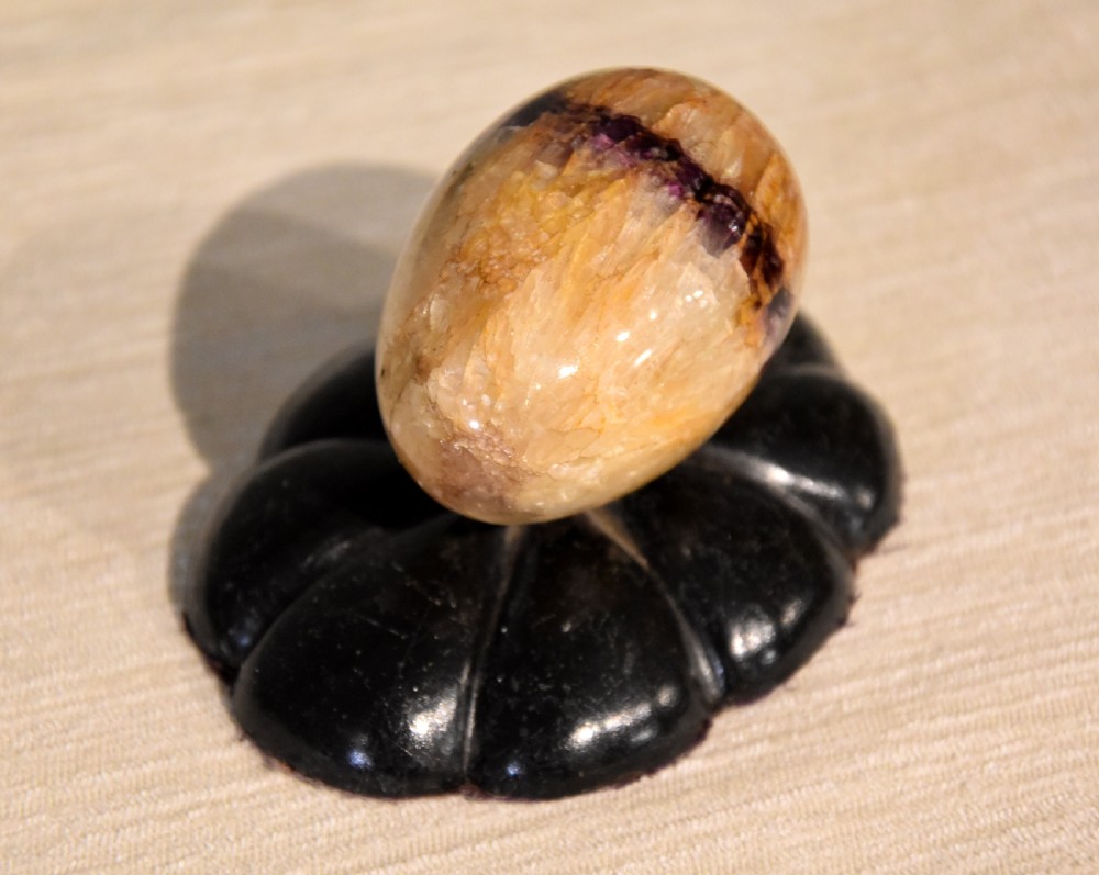 19th century Blue John egg desk weight  View III