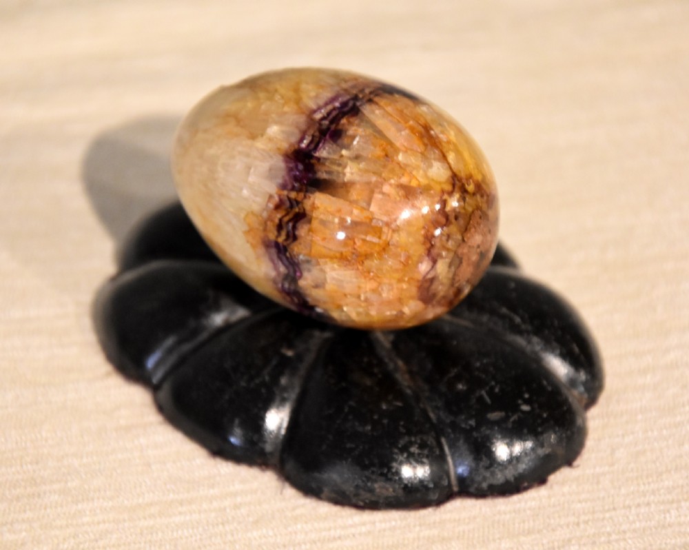 19th century Blue John egg desk weight  View IV
