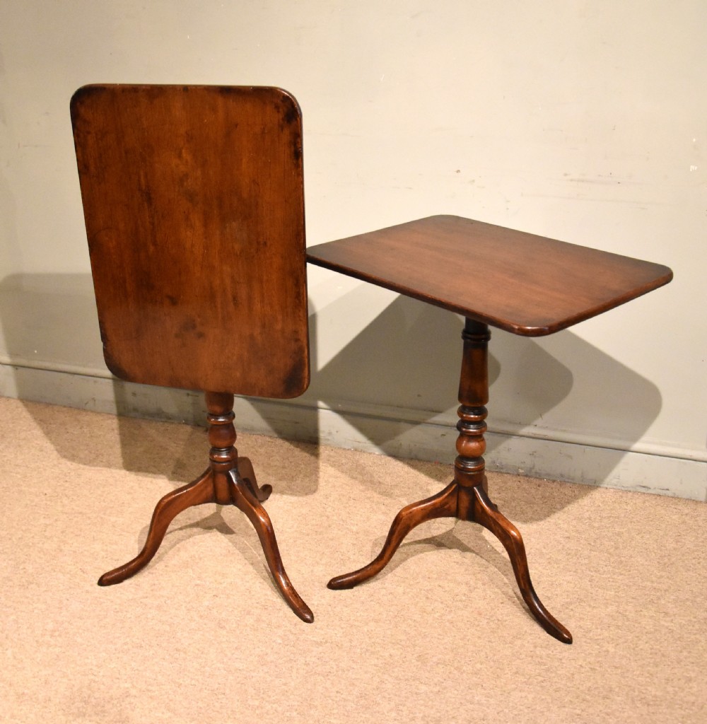 pair of George III mahogany tripod tables View IV