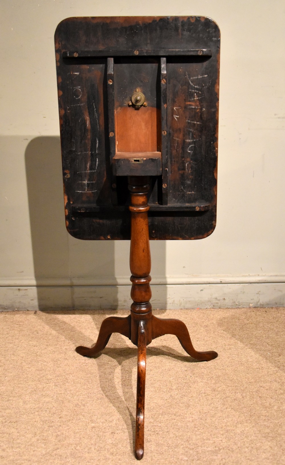 pair of George III mahogany tripod tables View VI