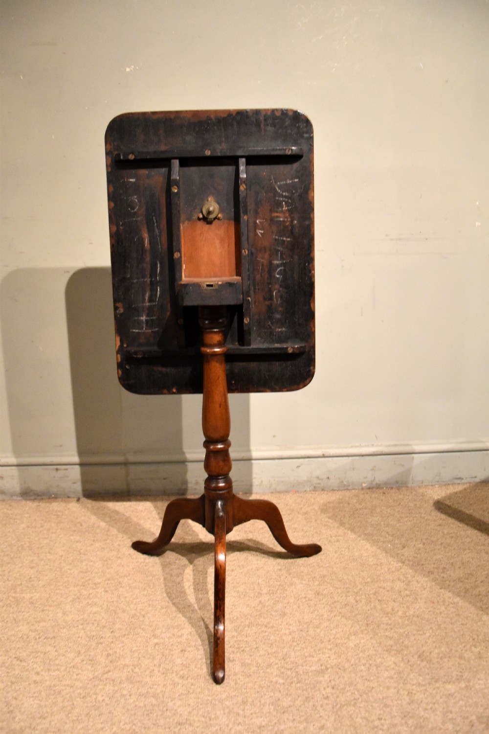 pair of George III mahogany tripod tables View VII