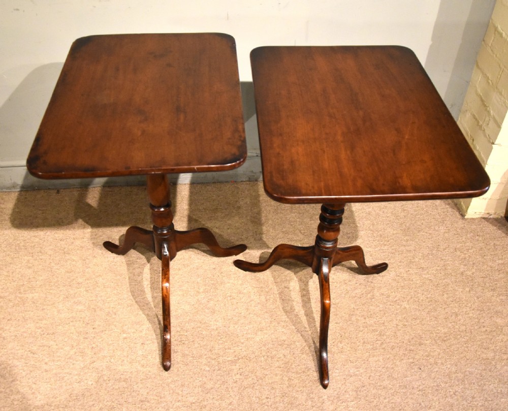 pair of George III mahogany tripod tables View VIII