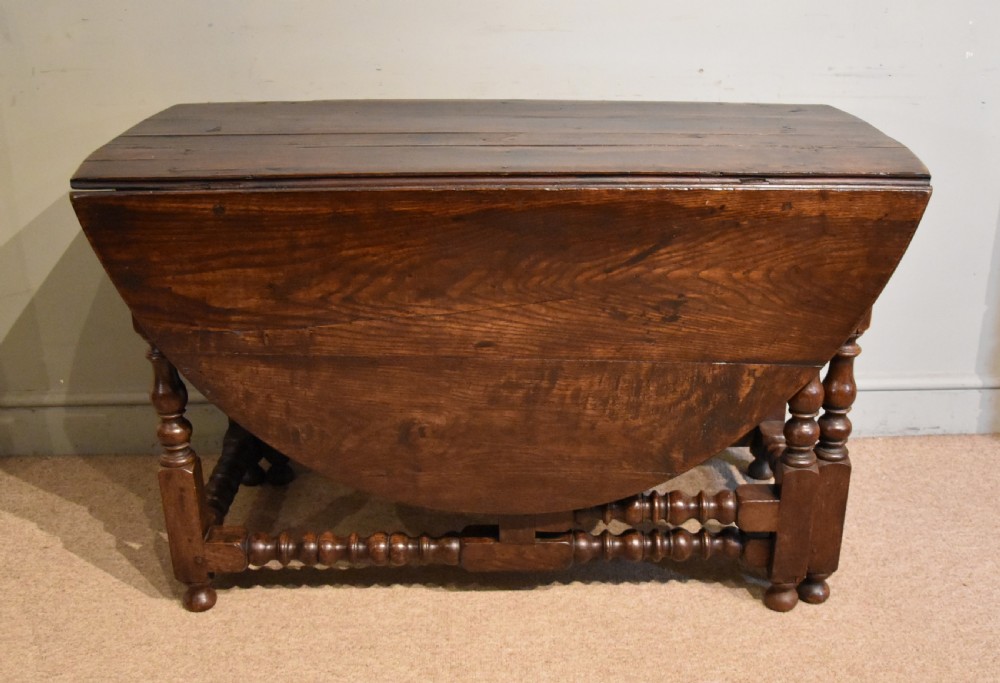 Large 17th century oak gate-leg table View III