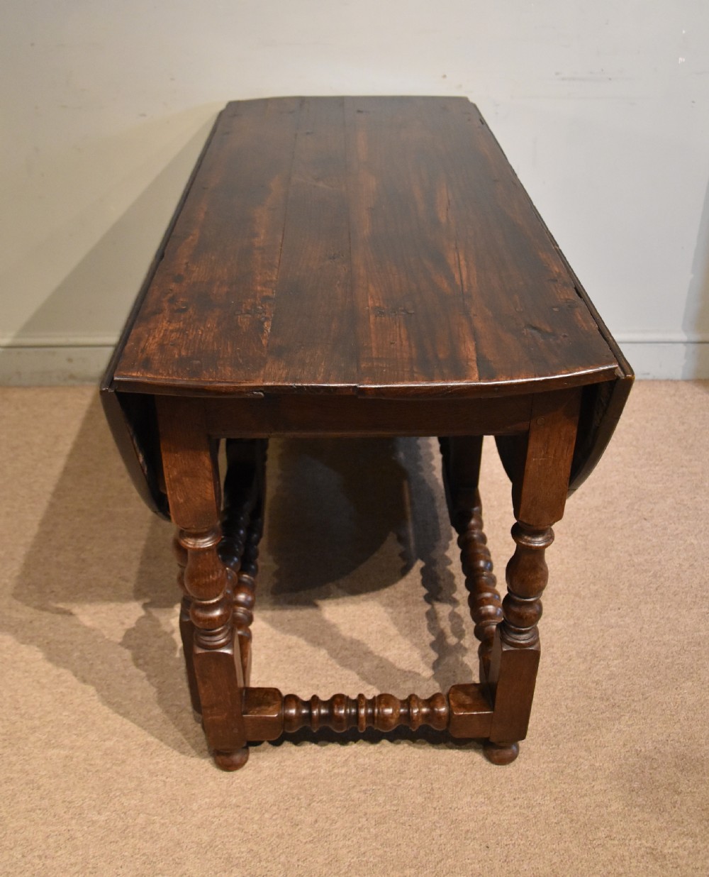 Large 17th century oak gate-leg table View IV