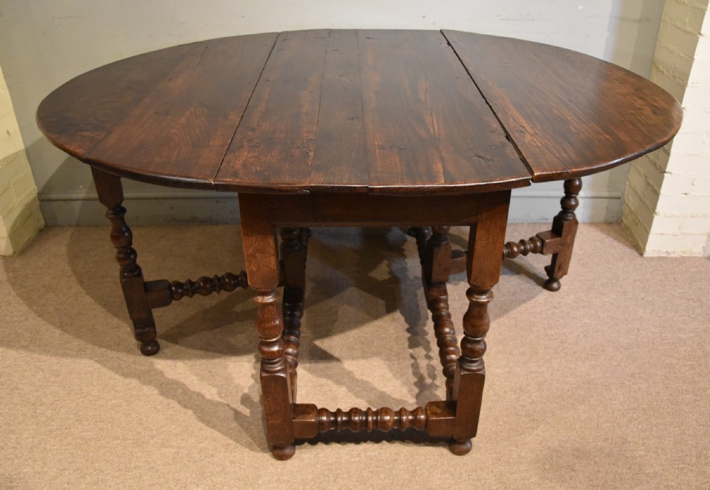 Large 17th century oak gate-leg table View VI
