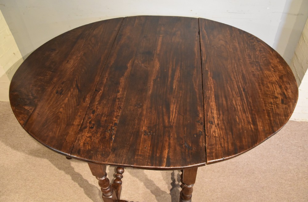 Large 17th century oak gate-leg table View VII