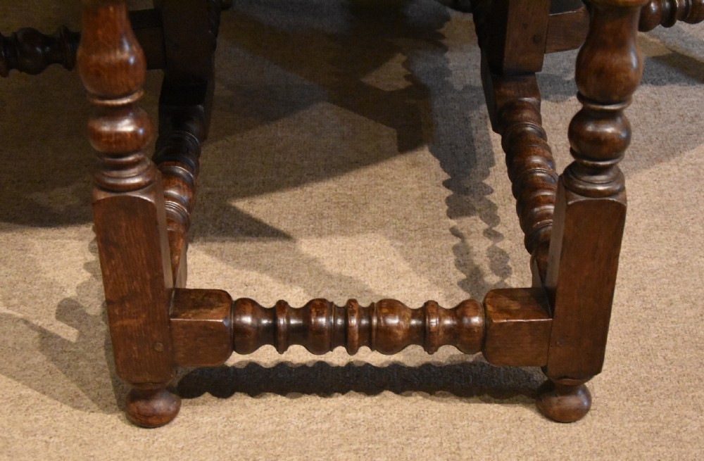 Large 17th century oak gate-leg table View VIII
